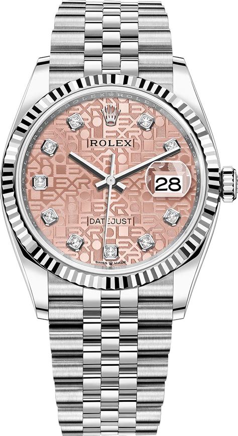 rolex diamond pink|rolex datejust 36 pink diamond.